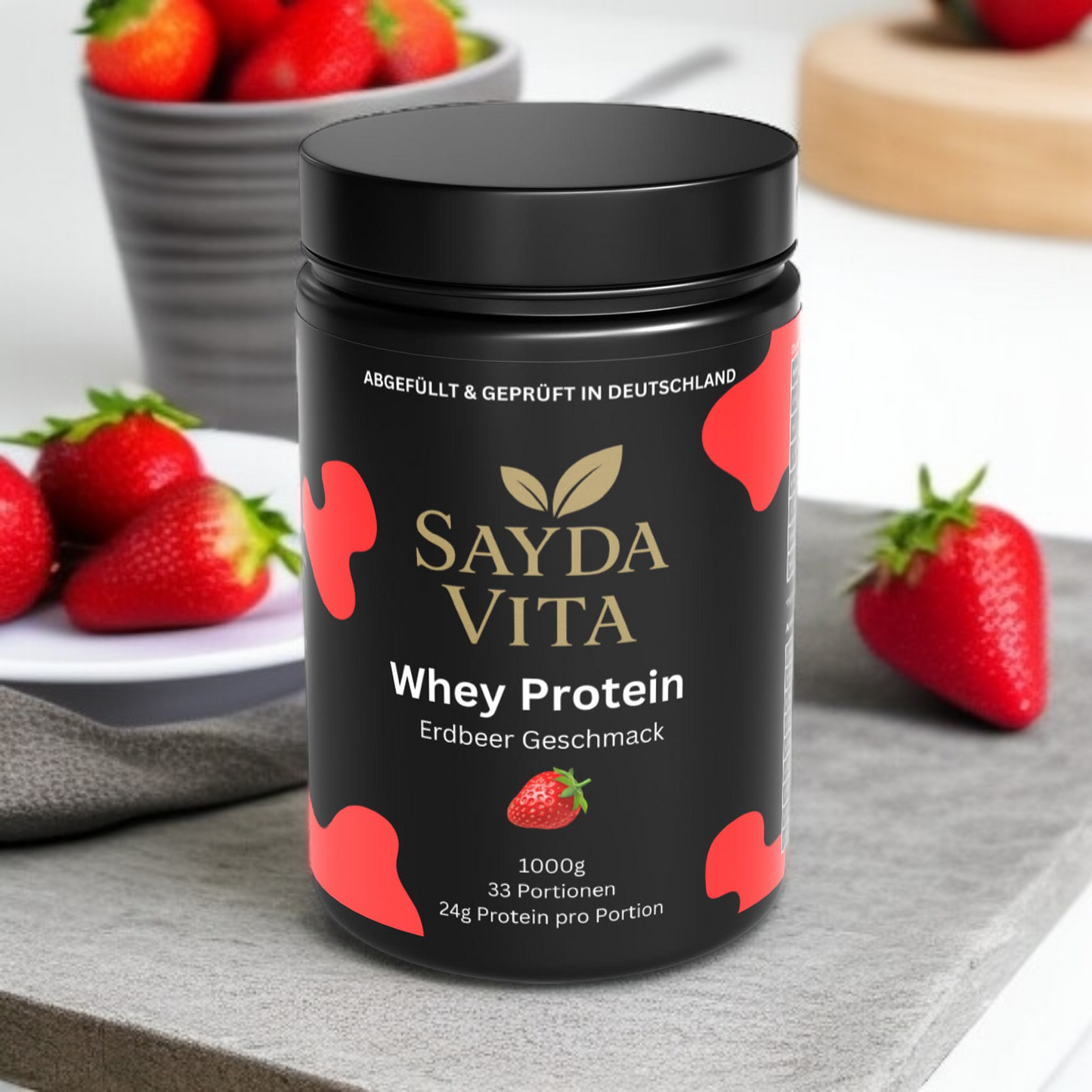 Premium Whey Protein Erdbeere - 1.000g